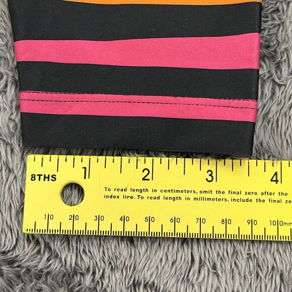 Nike Leggings Womens Small Black Rainbow Striped Athletic Ankle Stretch - Picture 11 of 12